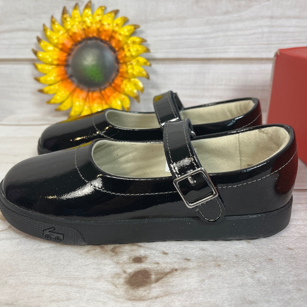 See Kai Run Lucia Black Patent Mary Jane Shoes Kids Size 13 NEW - Picture 4 of 5